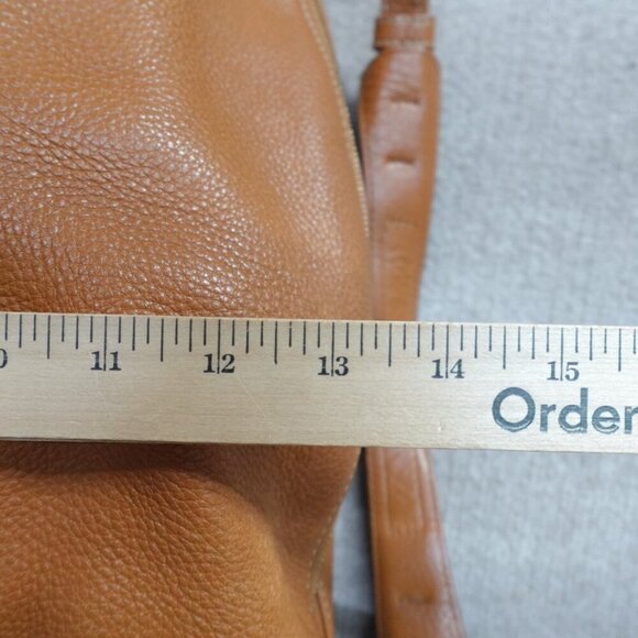 Dooney & Bourke Womens Handbag Tote Beige Leather Hobo Zip Dillen - Picture 11 of 13